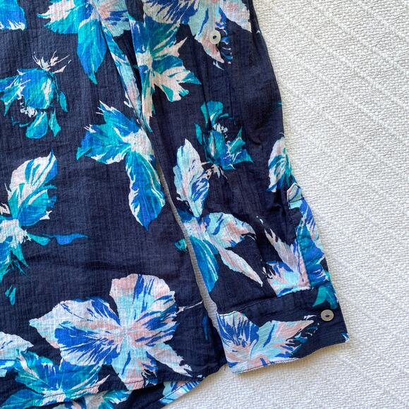 Carve Designs Dylan Gauze Shirt Stargazer Floral 100% Organic Cotton Gauze Top - Picture 7 of 10